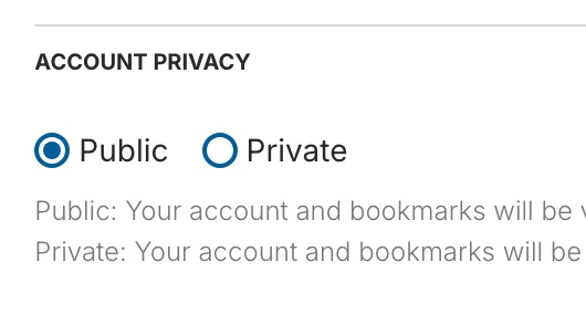 Account privacy